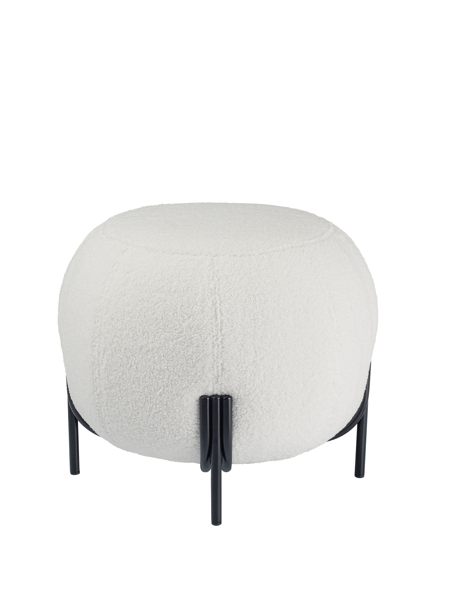 Пуф круглый Флойд белый экомех HUSH 000