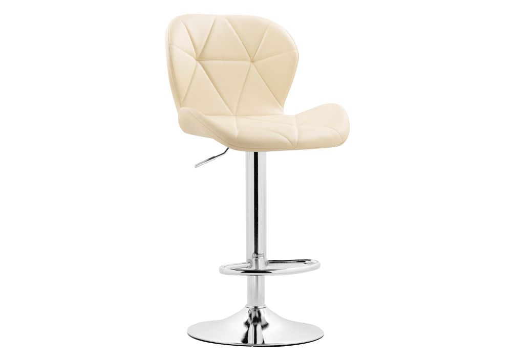 Барный стул Trio бежевый, хромированный