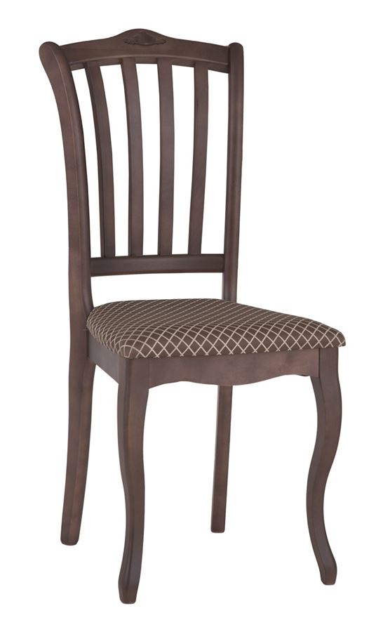 Стул Ланна С7а тон 317 темно-коричневый, ткань Вивальди ромб 05