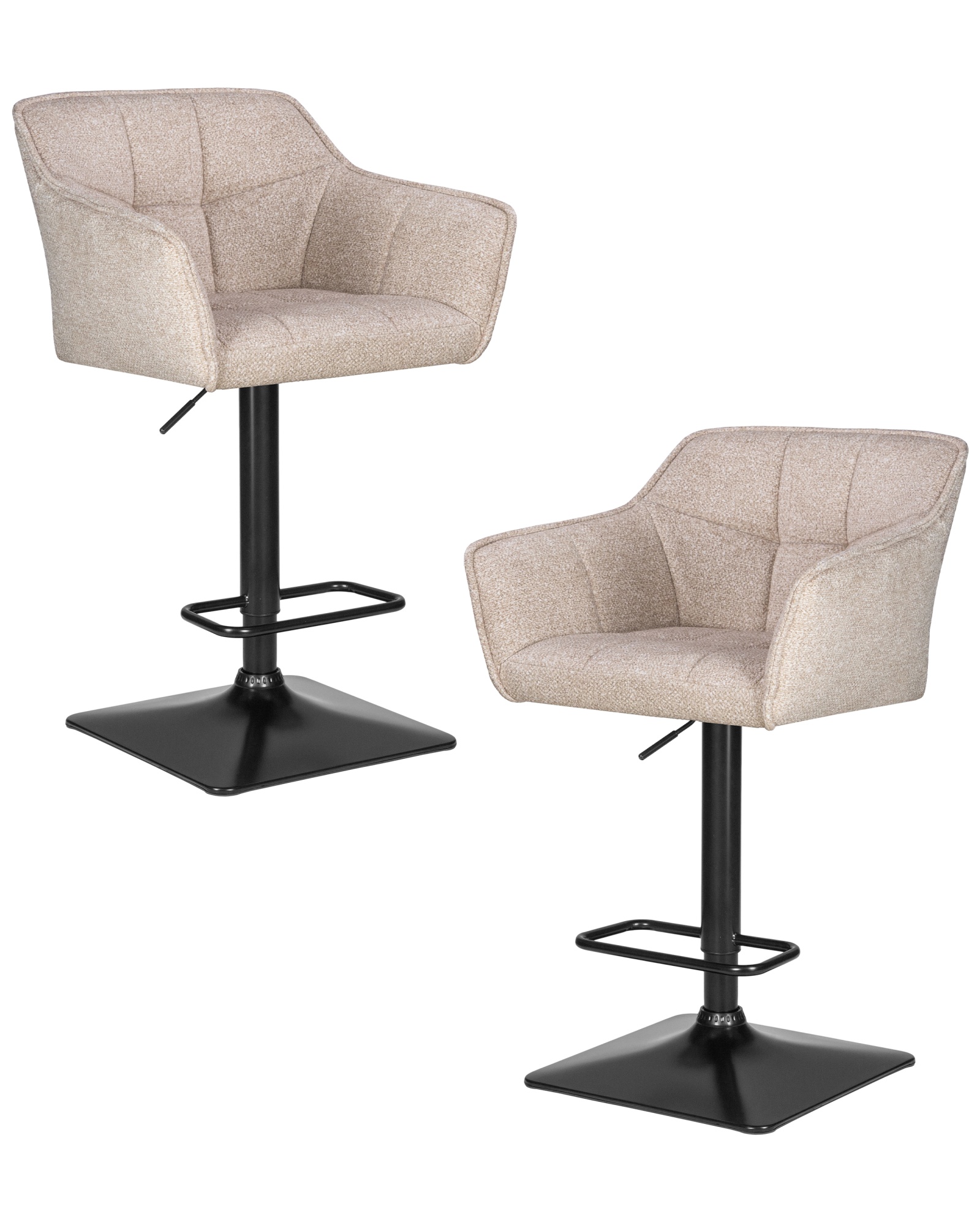 Набор 2 шт Стул барный RALF, бежевый твид (LEO26)