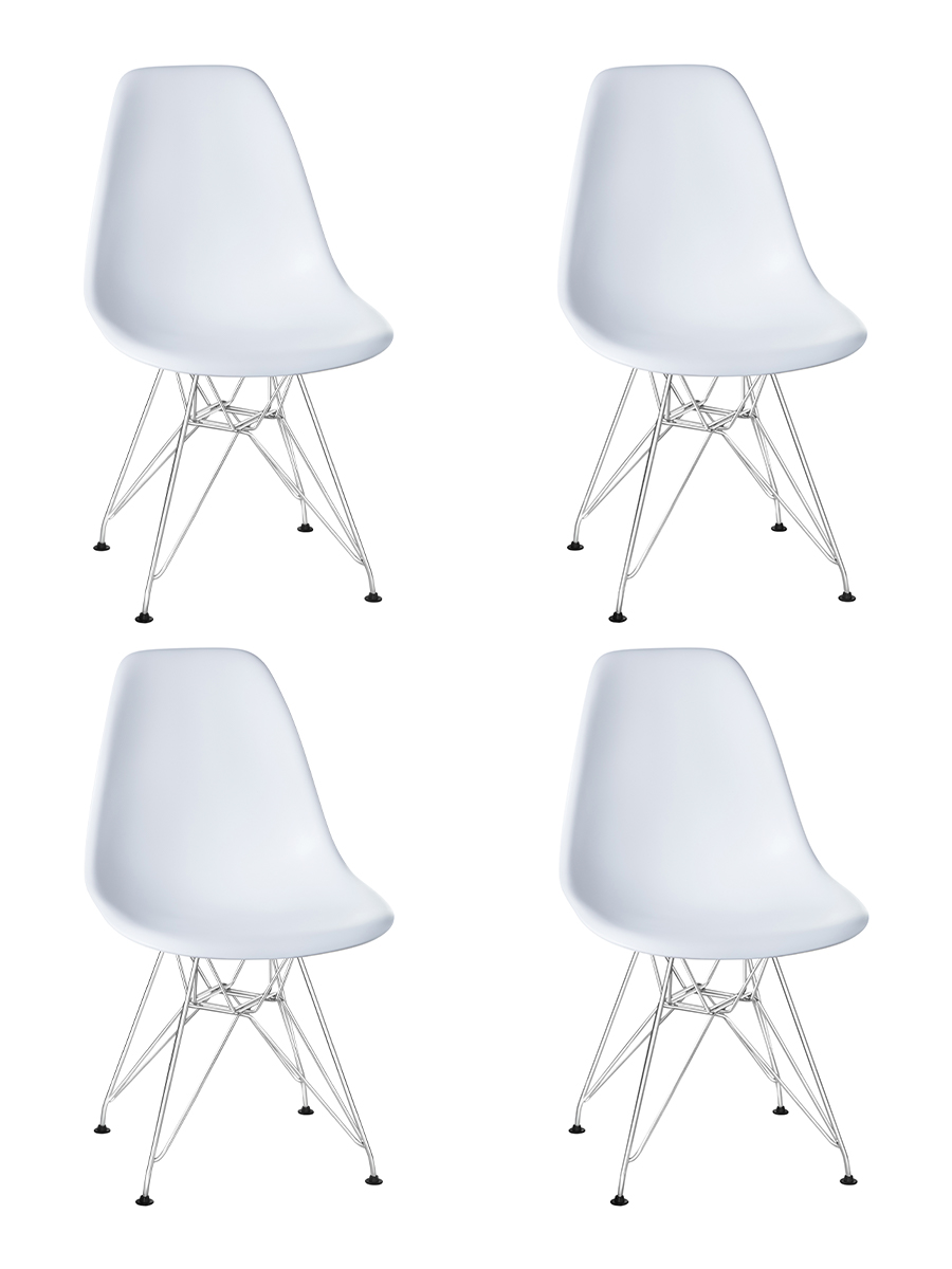 Набор 4 шт Стул обеденный DSR, ножки хром белый (W-02)