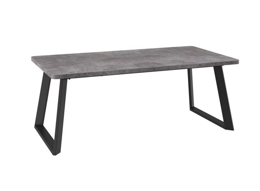 Стол Loft Lux Radial-200 раздвижной, дымчатая керамика, черный 200(290)х105