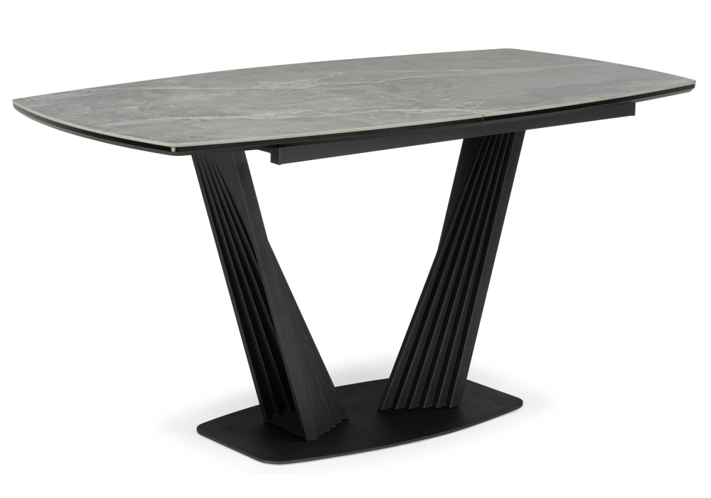 Керамический стол Вейл 140(180)х80 larka grey, черный