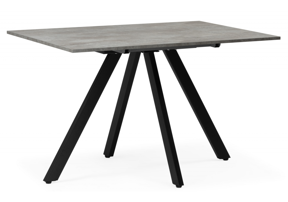 Стол деревянный Райн 116(160)x77 раздвижной цемент, черный
