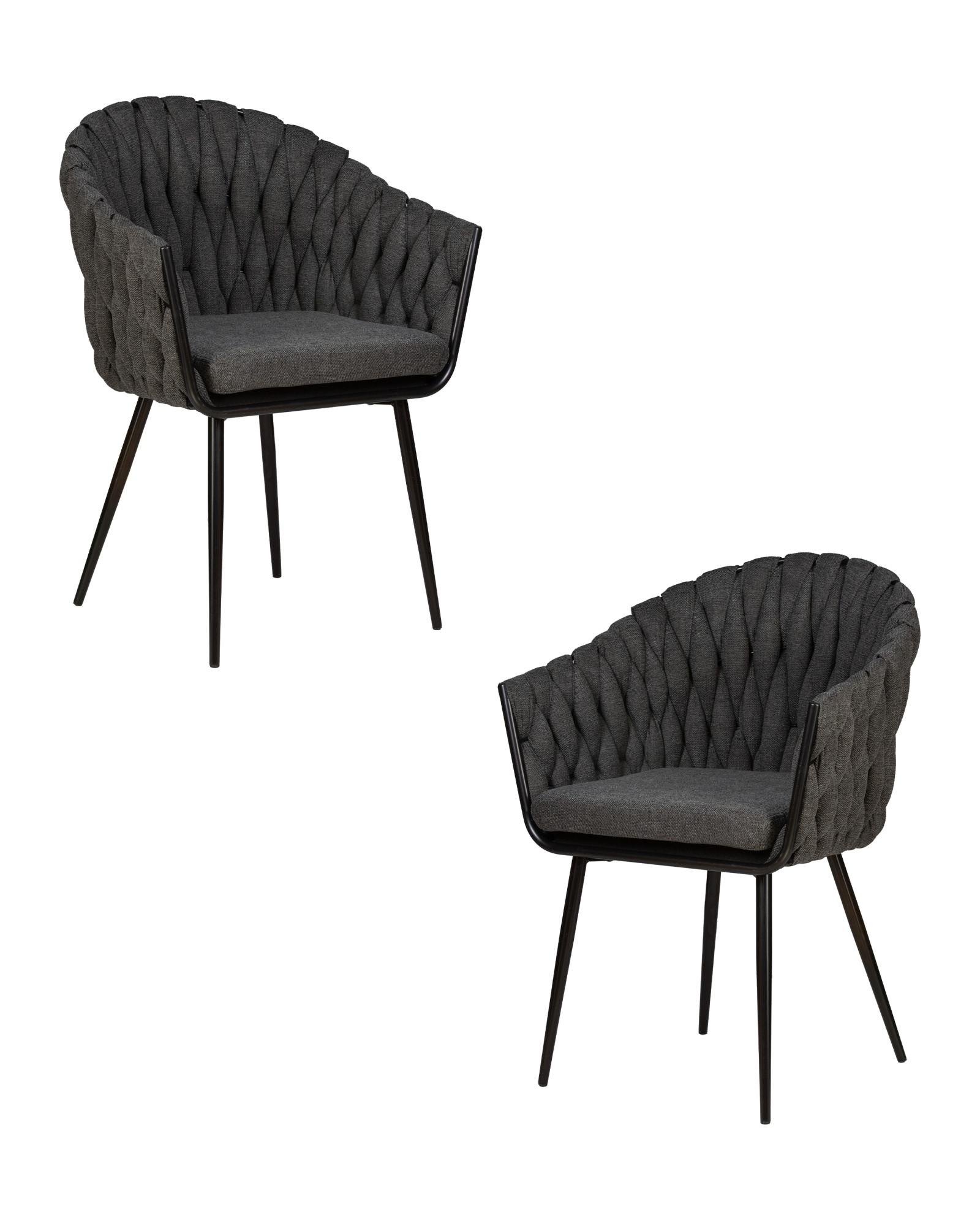Набор 2 шт Стул обеденный MATILDA, графитовая ткань (LAR-275-21)
