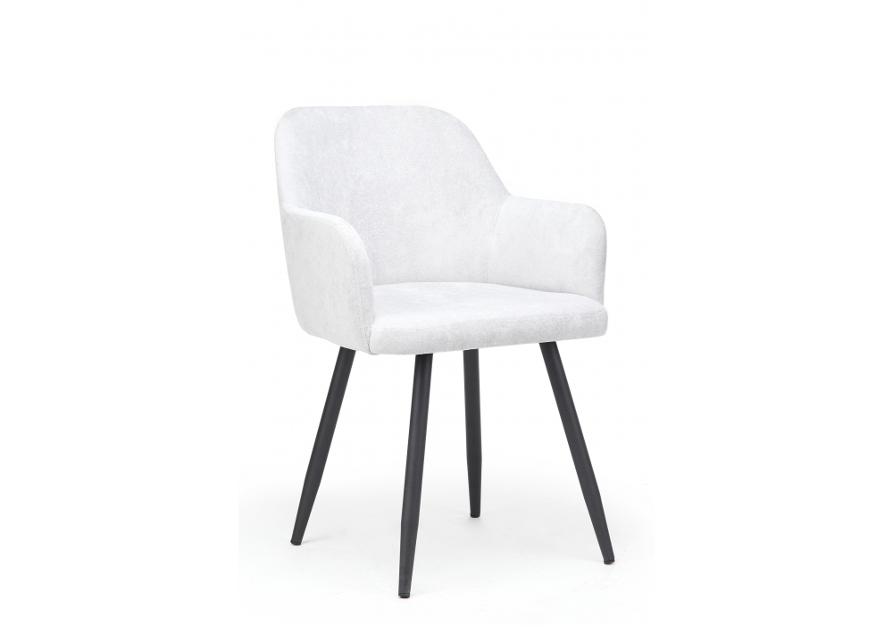 Стул на металлокаркасе Инфини светло-серый (ocean 021), черный