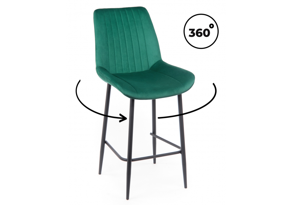 Барный стул Седа 360 зеленый (zd 667), черный np