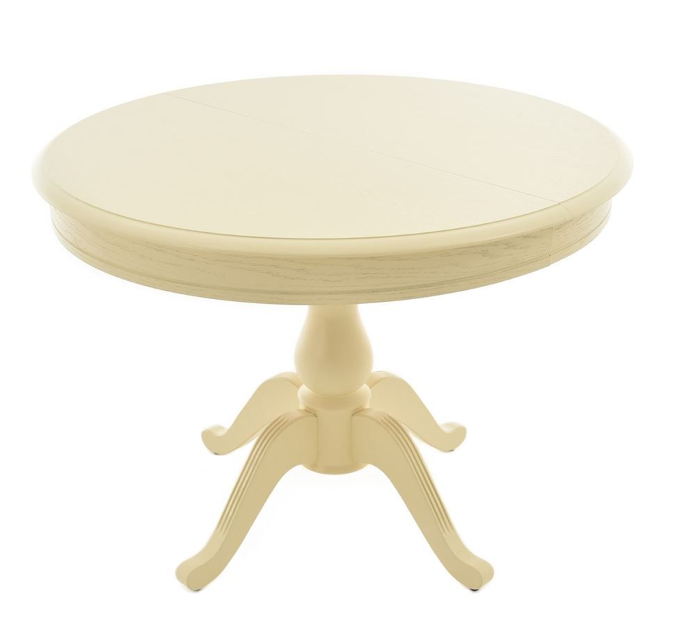 Стол "Фабрицио-1" раздвижной D 1000 тон 10 слоновая кость RAL 1015