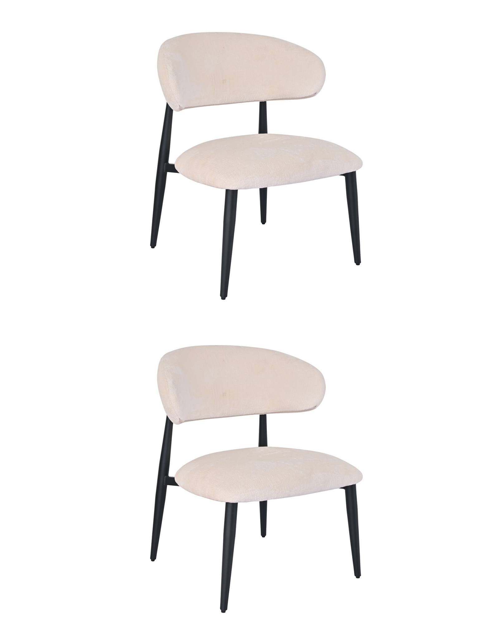 Кресло лаунж Ayla молочный 2 шт.