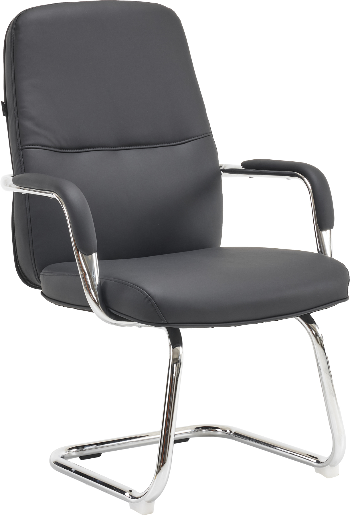 Кресло для посетителей Vesta CF экокожа черный