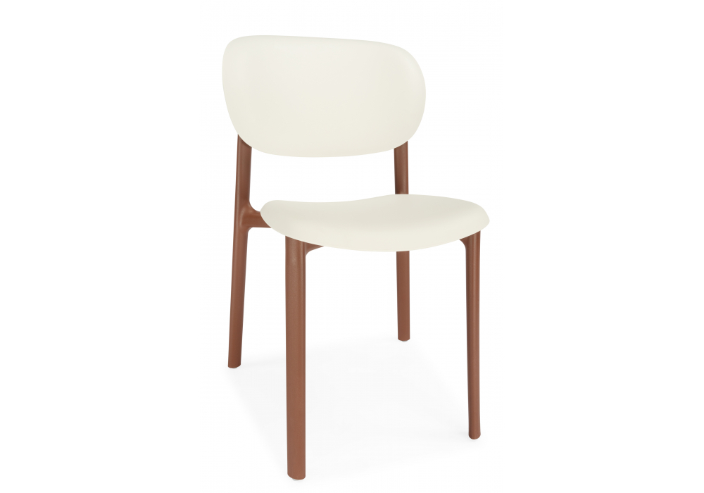 Пластиковый стул Mokka brown, milky