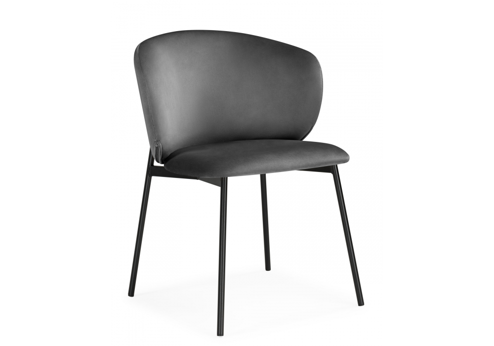 Стул на металлокаркасе Рикко темно-серый (H-15), черный