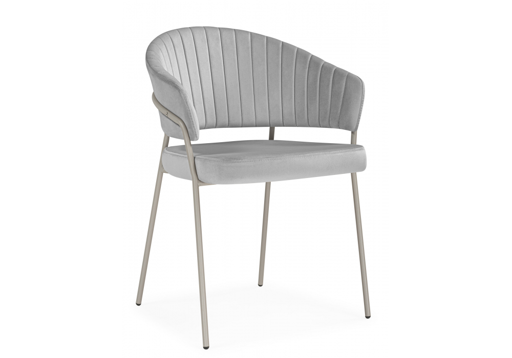 Стул на металлокаркасе Лео светло-серый (H-09), серый