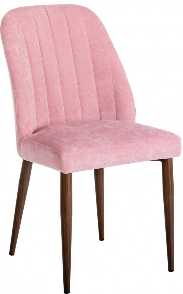 Стул Alen розовый, темный орех