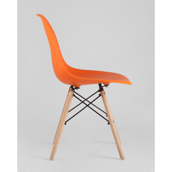 Стул Eames Style DSW оранжевый (разборный каркас)
