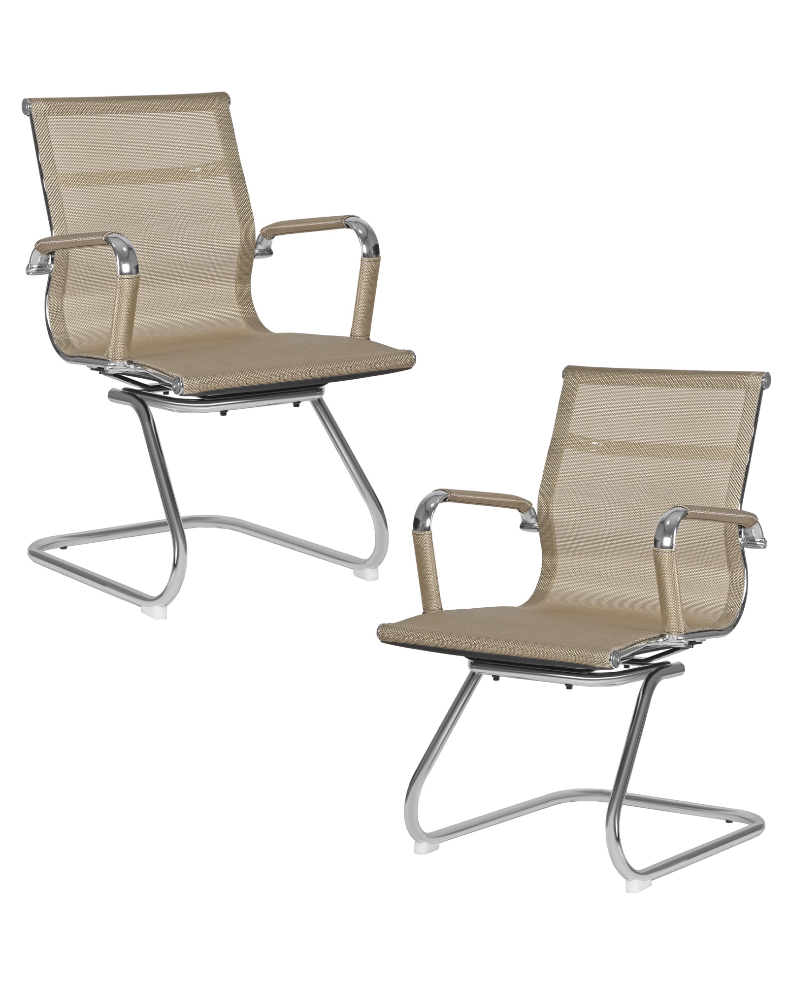 Набор 2 шт Офисное кресло для посетителей CODY MESH, бежевый (22039)