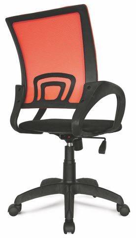 Офисное кресло Формула с оранжевой спинкой из сетки