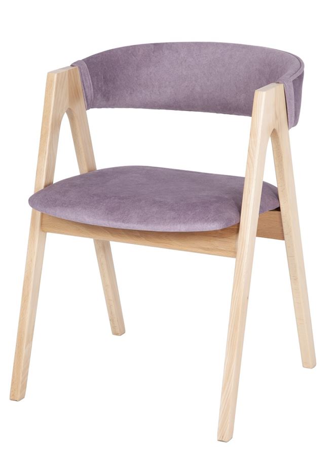 Стул "Честер 1" бук, ткань Айсберг розовый