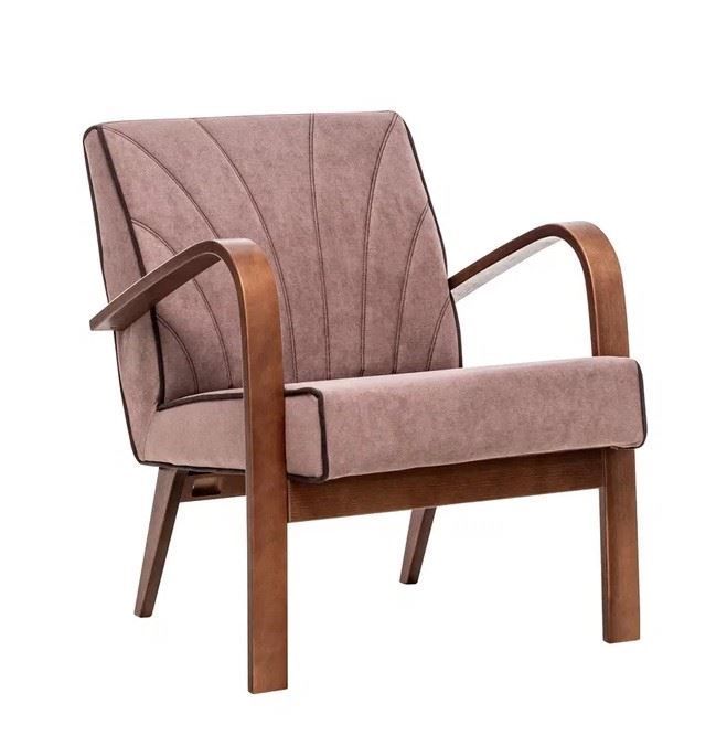 Кресло Шелл орех антик, ткань Antonio Desert, кант Antonio Bitter