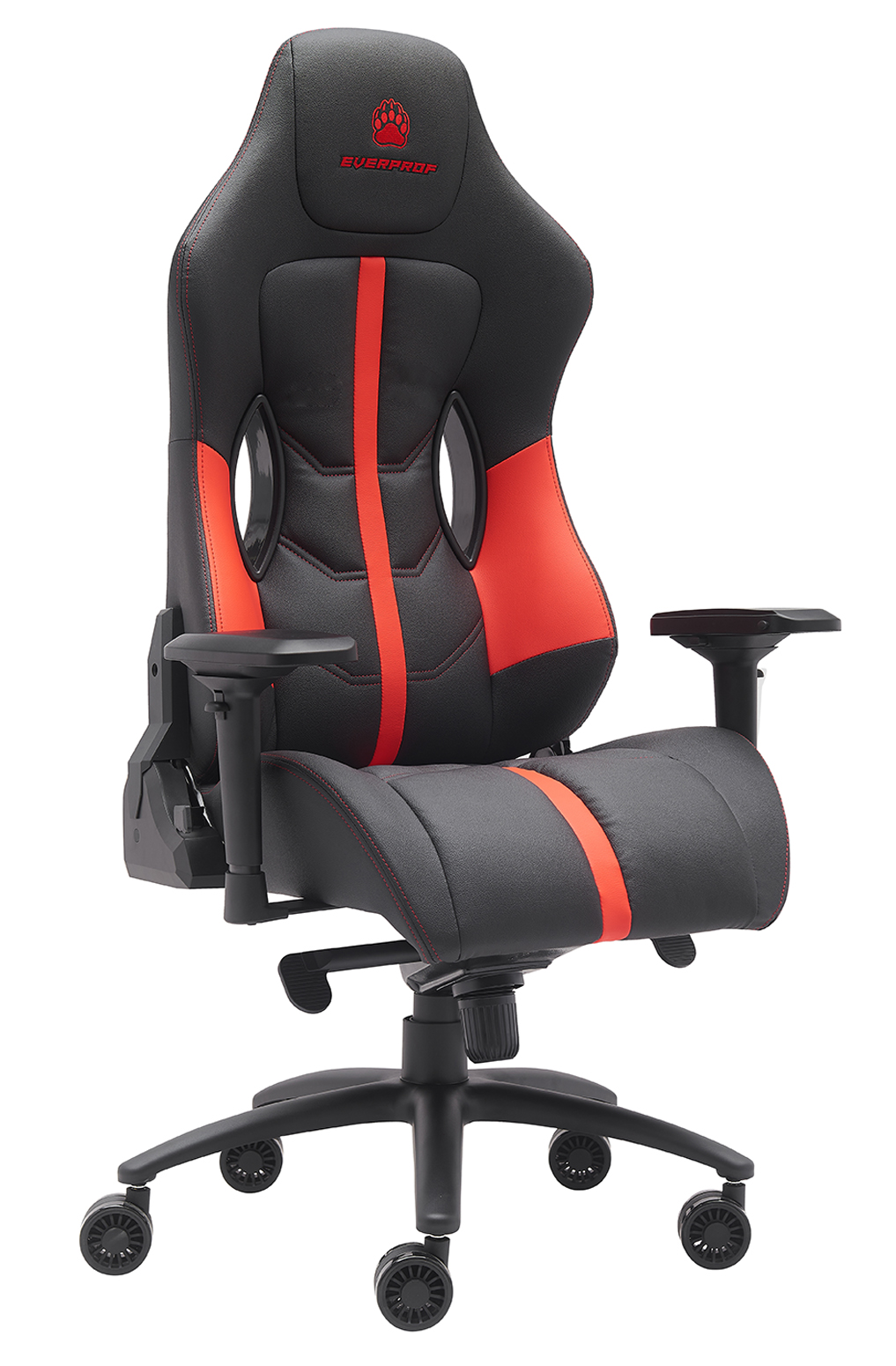 Стул для геймера Jaguar экокожа красный