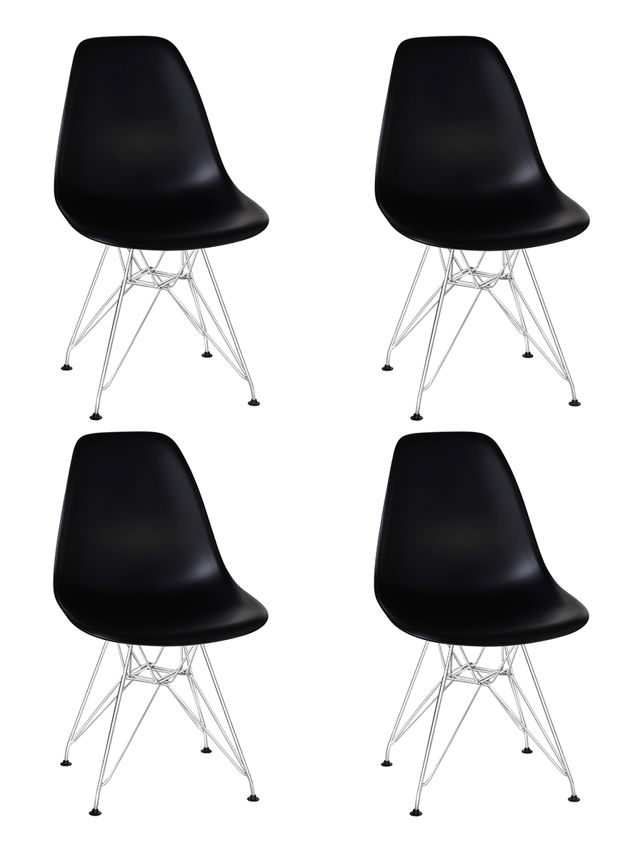 Набор 4 шт Стул обеденный DSR, ножки хром черный (B-03)