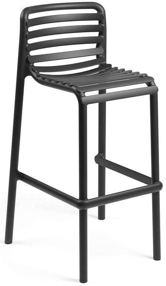 Стул пластиковый барный Doga Stool черный