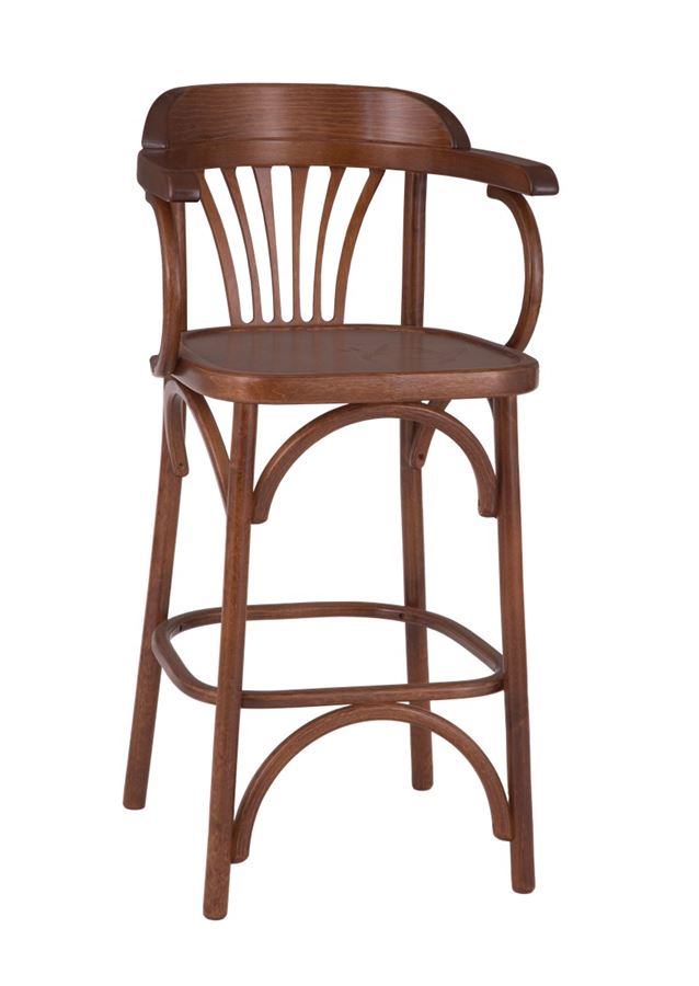 Стул барный 650 Венский твердый средний тон