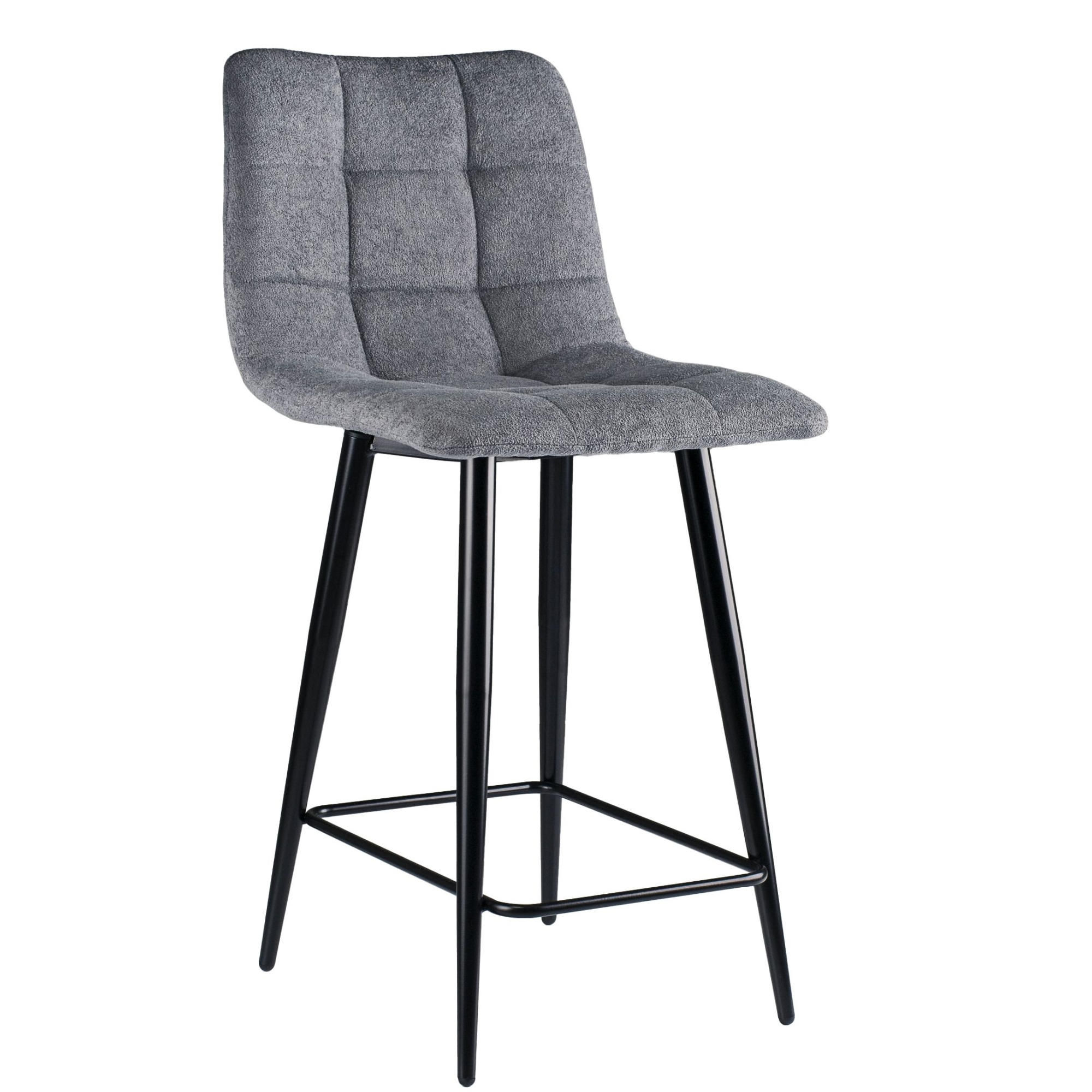 Стул полубарный Base букле темно-серый MOSS 996 60см