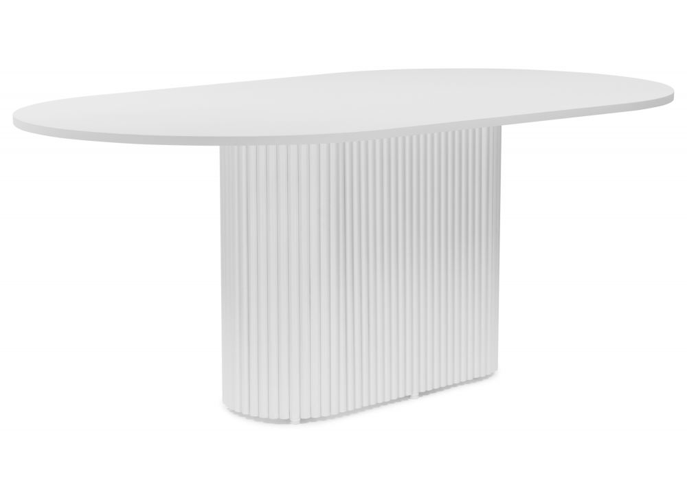 Стол деревянный Барон О 200 х 90 белая пленка шагрень, белый