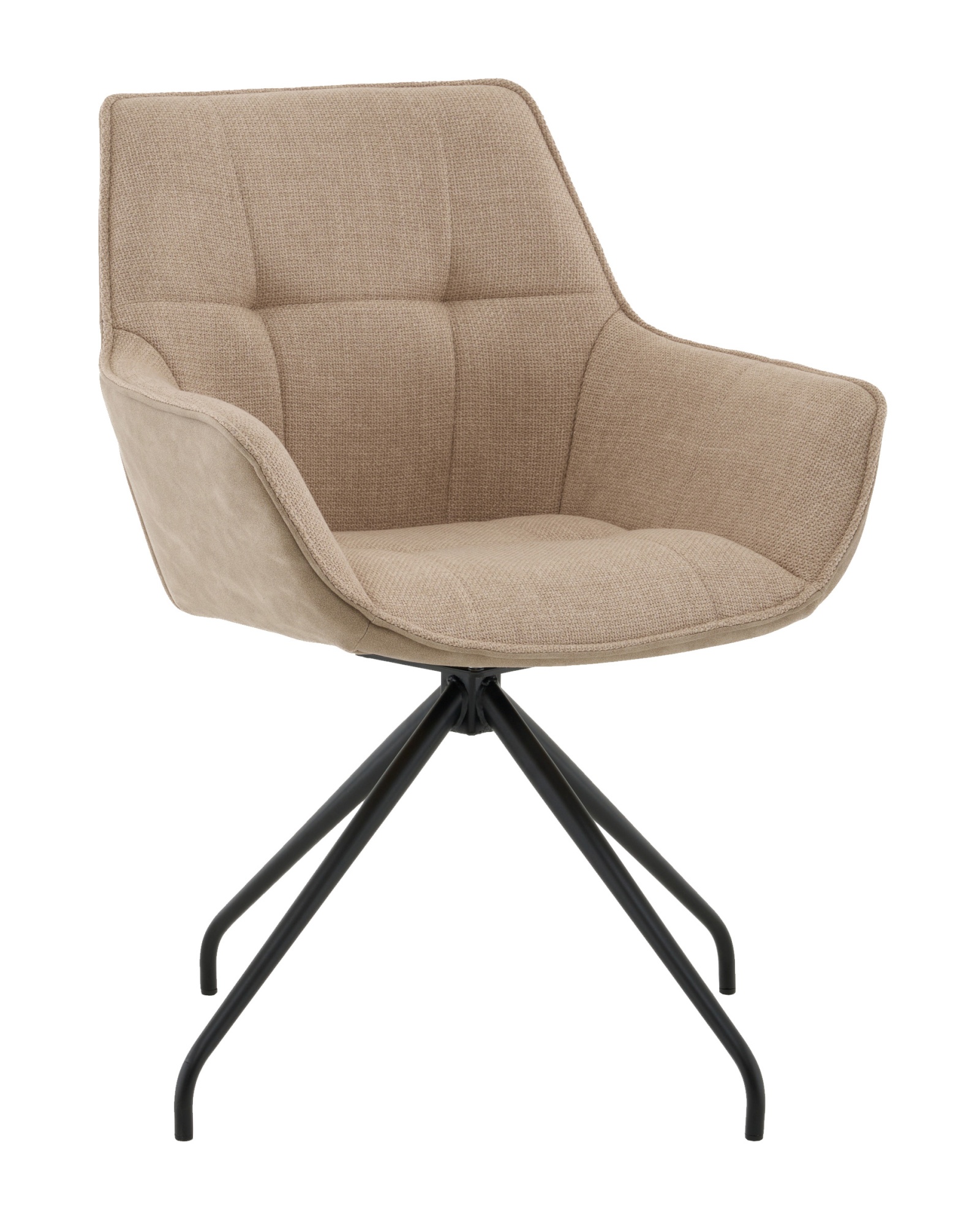 Кресло вращающееся Кимберли рогожка, замша бежевый