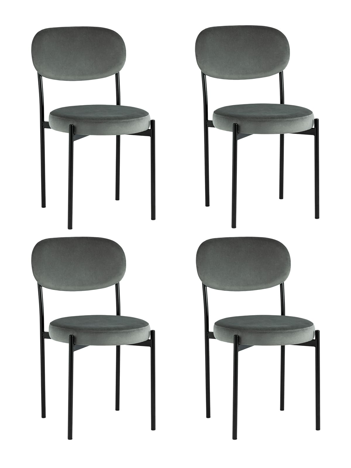 Стул Бриф NEW велюр тёмно-серый 4 шт