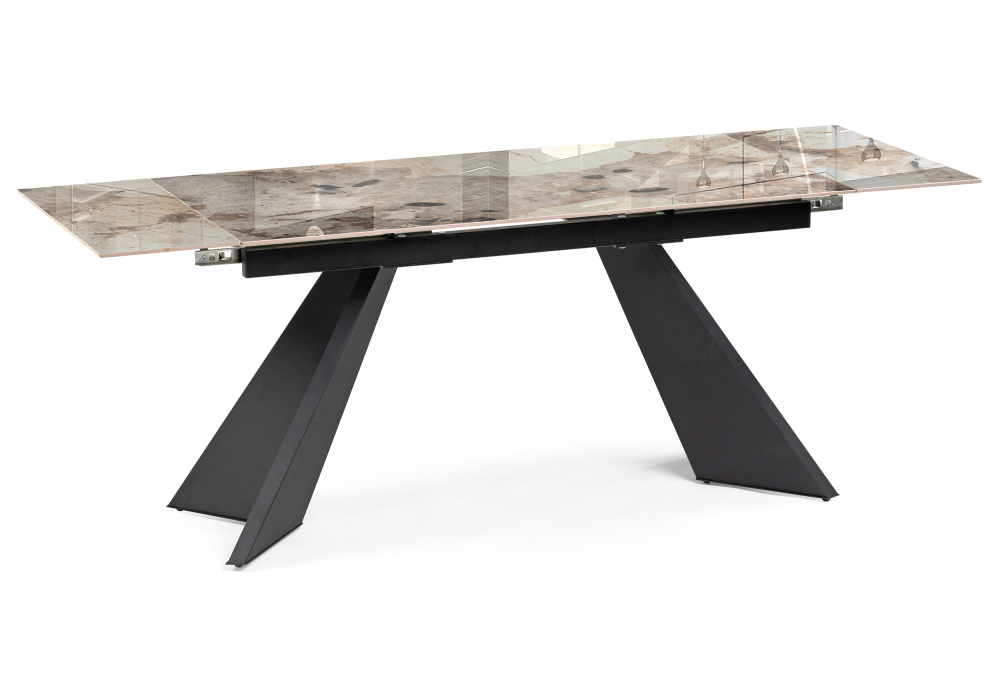 Керамический стол Ливи 140(200)х80х78 бронзовый, черный