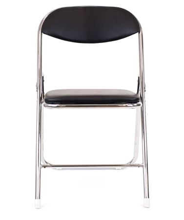 Кресло для посетителей Joker хромированный экокожа черный