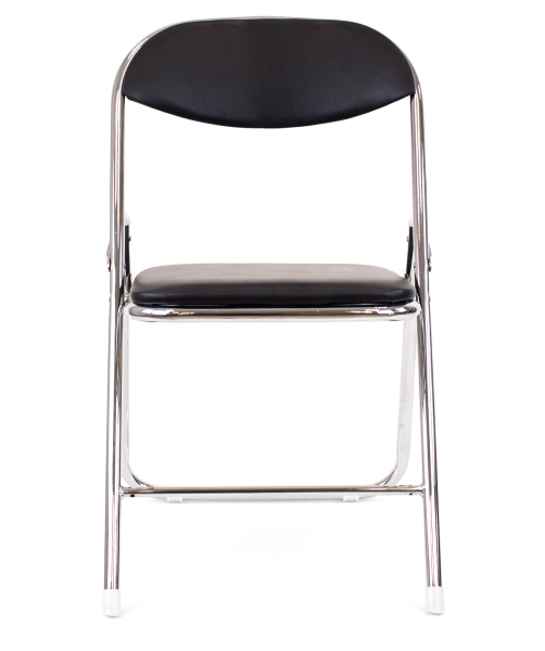 Кресло для посетителей Joker хромированный экокожа черный