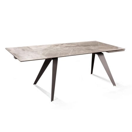 Стол раскладной Grant (160+40+40), мрамор испанская керамика светлый
