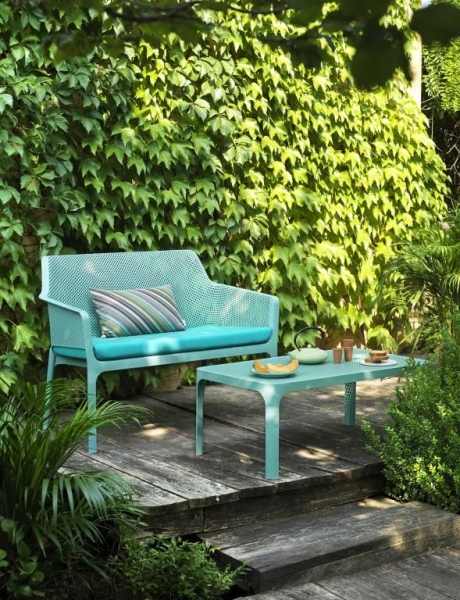 Диван пластиковый Net Bench бирюзовый