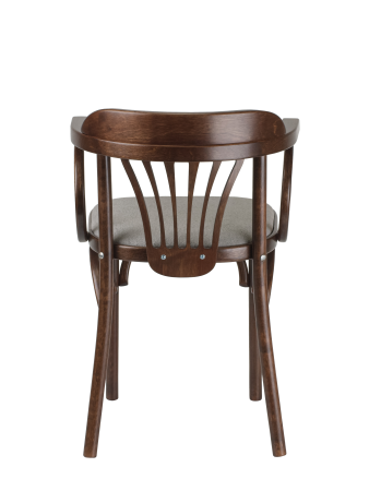 Стул Венский темный тон, букле серый MOSS 960, дуги назад