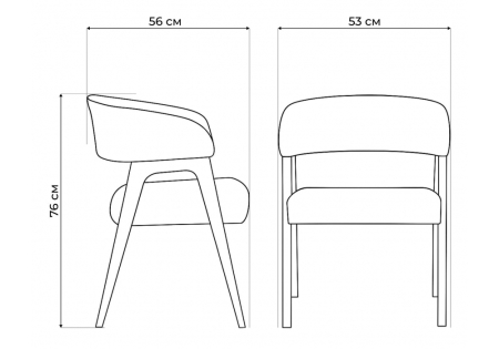 Стул деревянный Невада 1 ткань 234, черное дерево