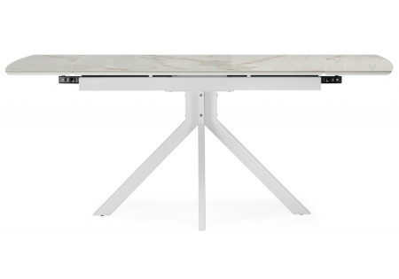 Керамический стол Комильфо 120(180)x80 белая шагрень, белый Керамический стол Комильфо 120(180)x80 белая шагрень, белый