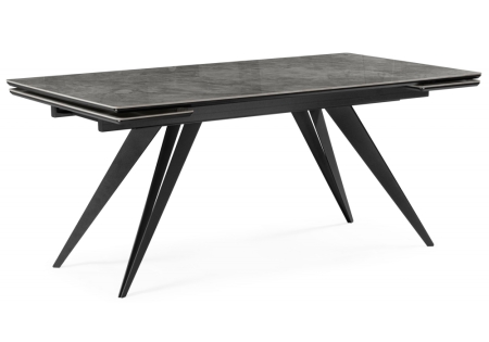 Керамический стол Дарвин 160(220)х89 серый мрамор baolai, черный Керамический стол Дарвин 160(220)х89 серый мрамор baolai, черный