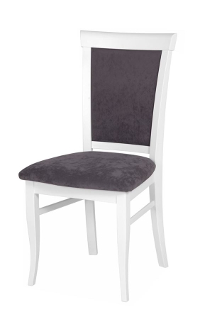 Стул мягкий Лотос белый, ткань Опера графит