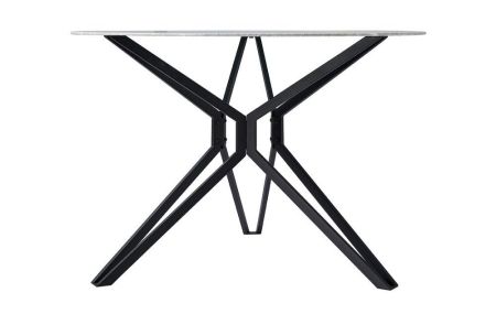 Стол DT-63 мрамор, черный (d110)