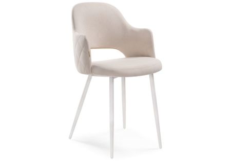 Стул Гутрид прошивка ромбы сзади бежевый, белый