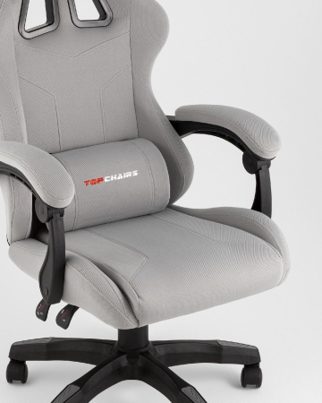 Кресло спортивное TopChairs Druid серый ткань
