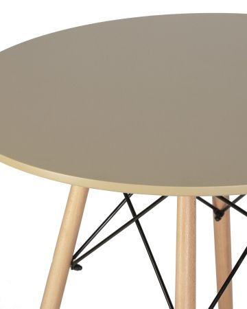 Стол обеденный CHELSEA`80 ножки светлый бук, столешница бежевая