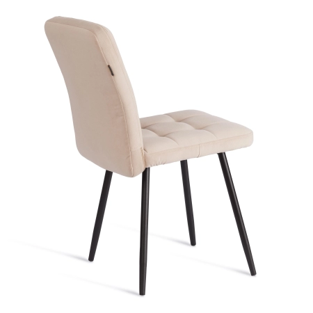 Стул обеденный Sweet бежевый, ткань и металл, мягкое сиденье, без подлокотников