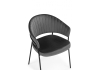 Стул на металлокаркасе Лео темно-серый (H-15), черный