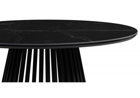 Керамический стол Нэнси 90х90х75 черный мрамор, черный