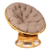Кресло-качалка &quot;PAPASAN&quot; w 23 и 01 B с подушкой, мед, экошерсть коричневый, 1811-5