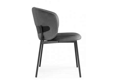 Стул на металлокаркасе Рикко темно-серый (H-15), черный